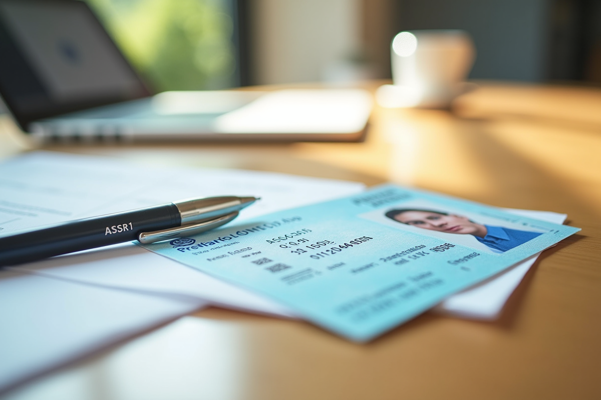 Permis de conduire français avec document ASSR 1