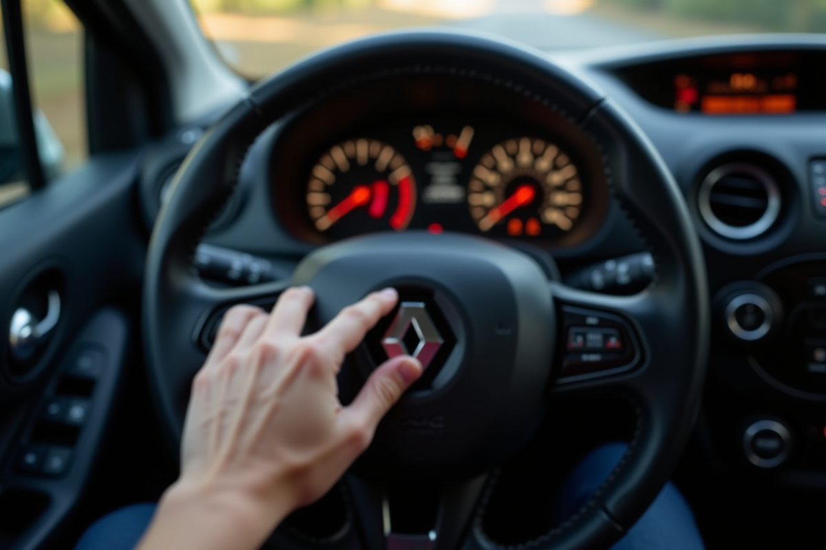 Main du conducteur relachant l